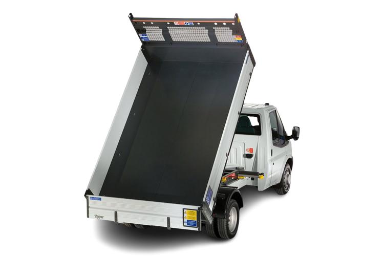 Ford E-Transit One Stop Tipper 425 L3 68kWh 184 1Way Tool Pod Trend Nav exterior rear view